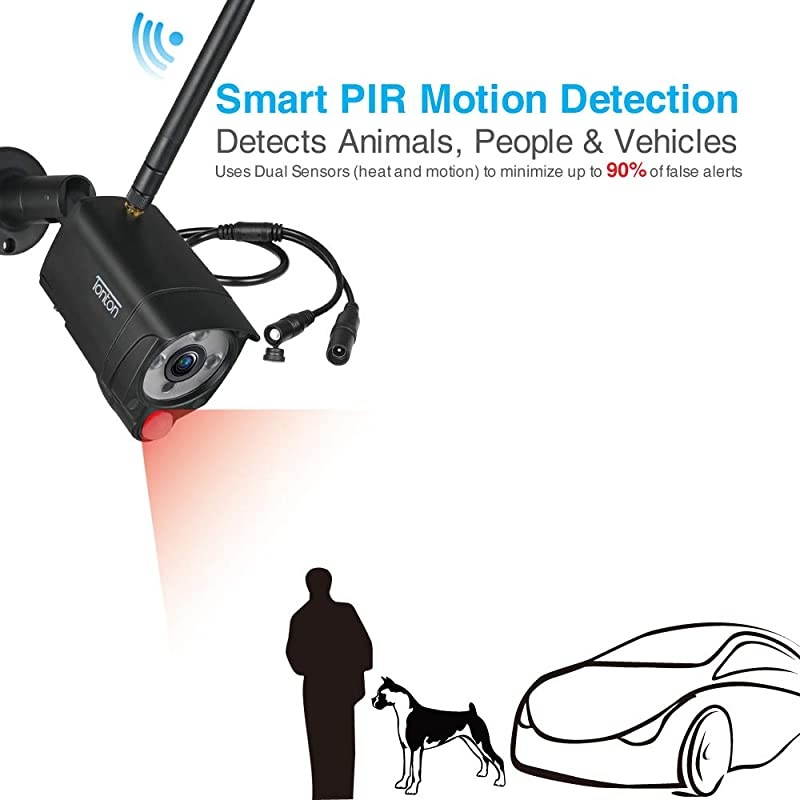 3MP&2-Way Audio&Floodlight]  Portable LCD Security Camera System Wireless with 7" IPS Touchscreen Monitor,4CH 5MP NVR and 2PCS 3MP Floodlight Cameras with PIR,Rechargeable Battery,32GB SD Card