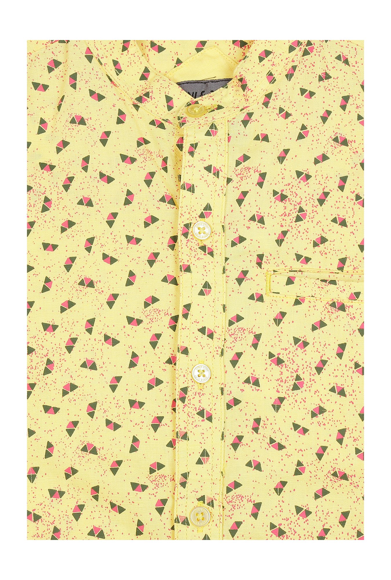 Gini & Jony Boys Yellow Printed Shirt