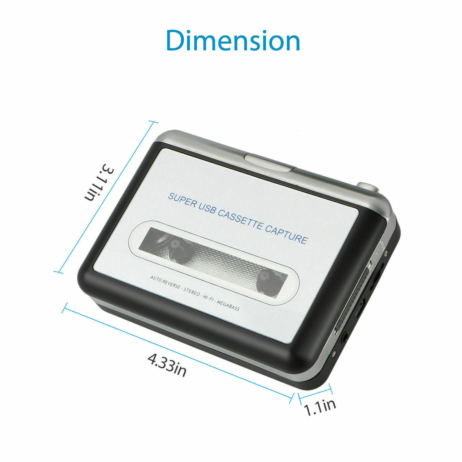 Tape to PC USB Cassette MP3 CD File Converter Capture Digital Audio Music Player