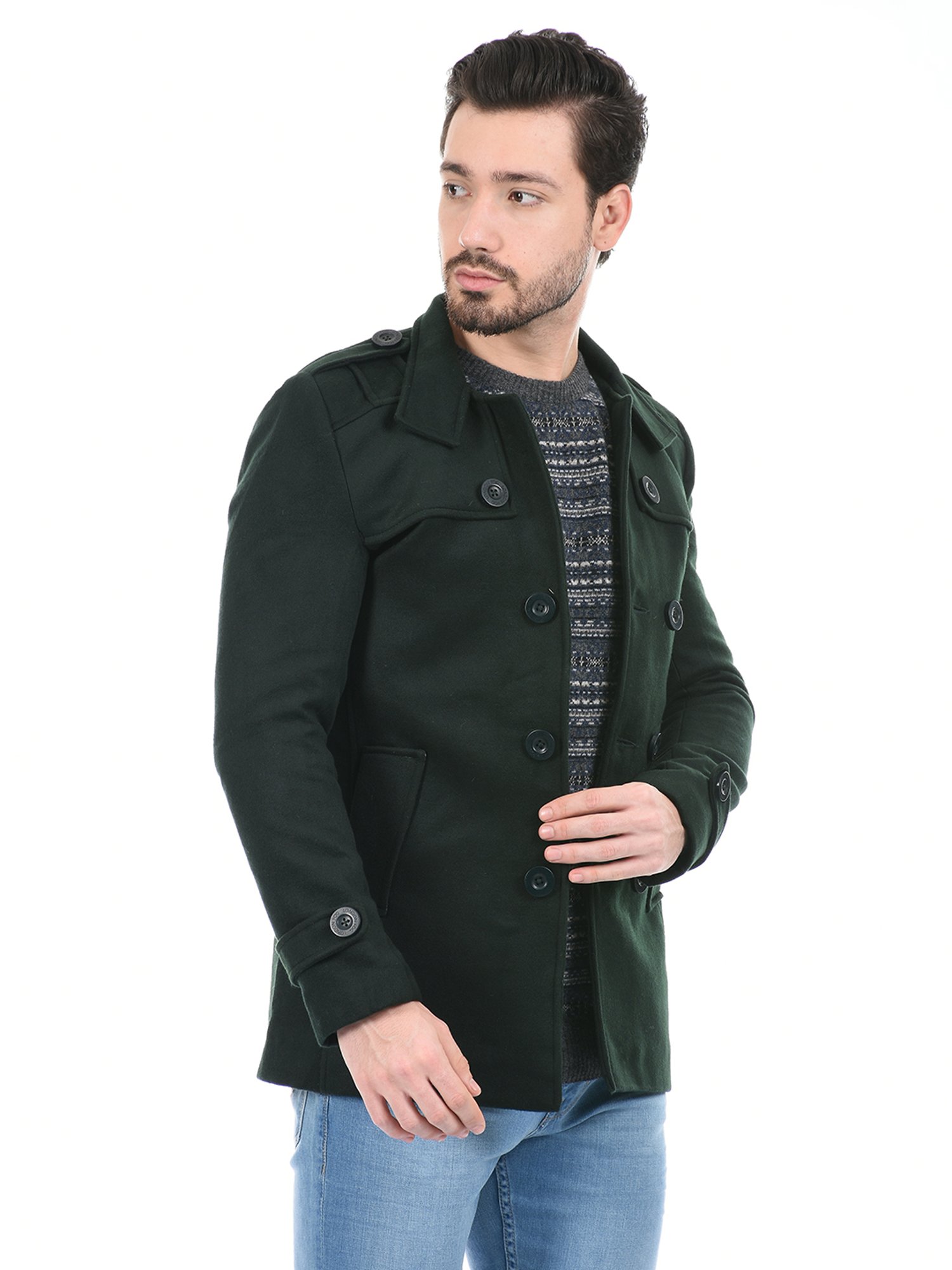 London Fog Green Regular Fit Blazer