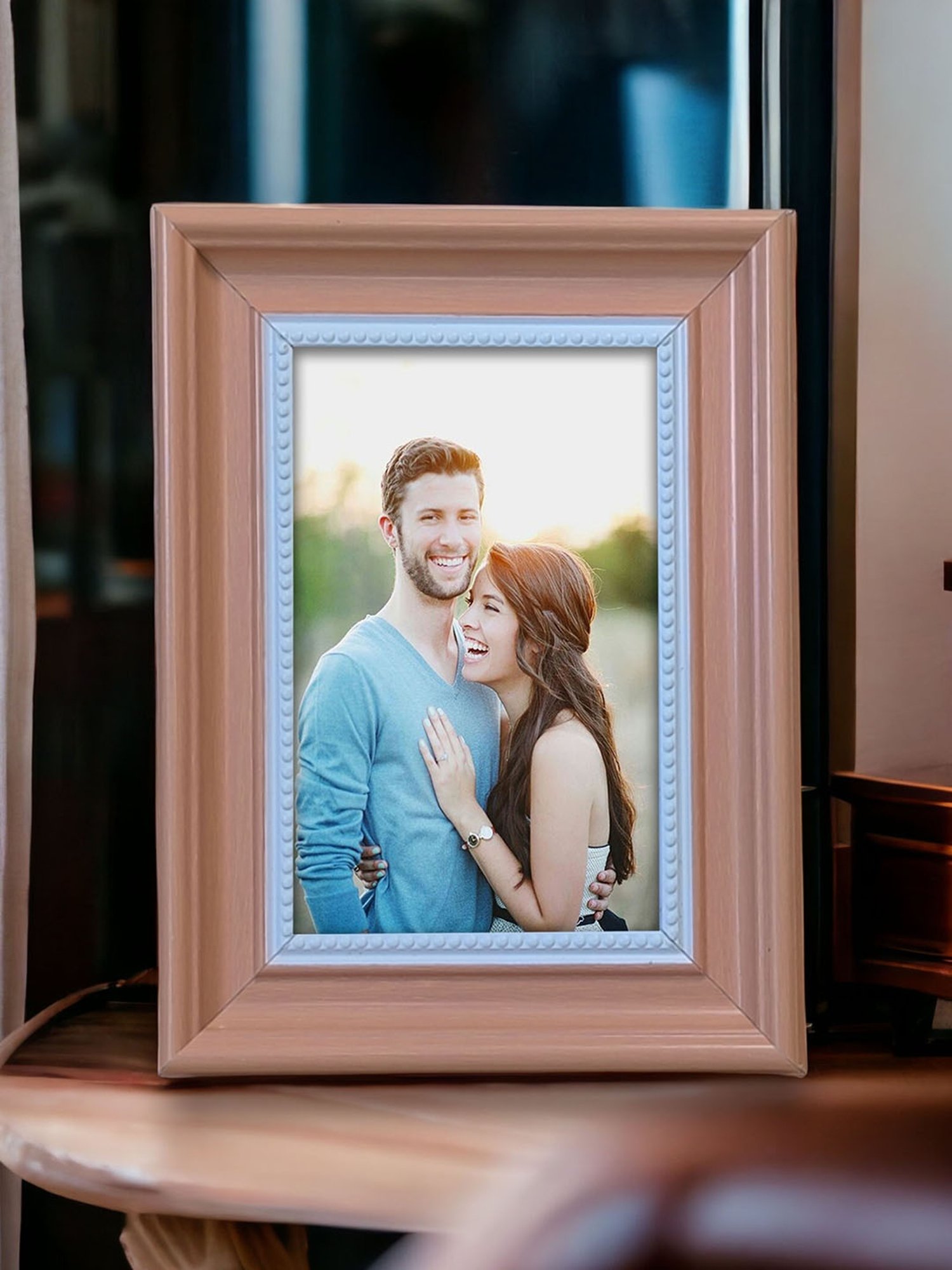 House This Kangto Brown & White Wood Photo Frame Gift Set