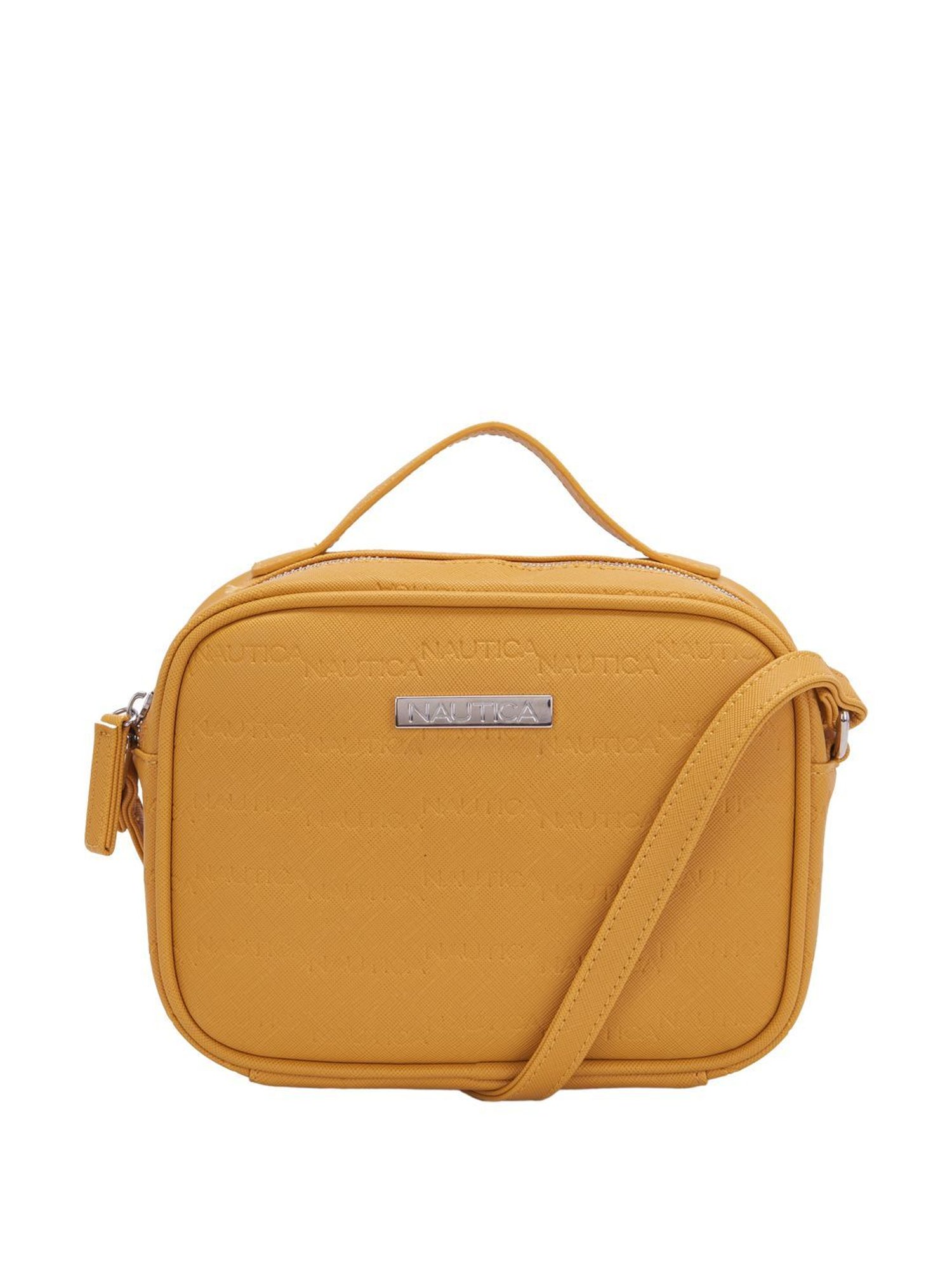 Nautica Yellow Solid Medium Sling Handbag