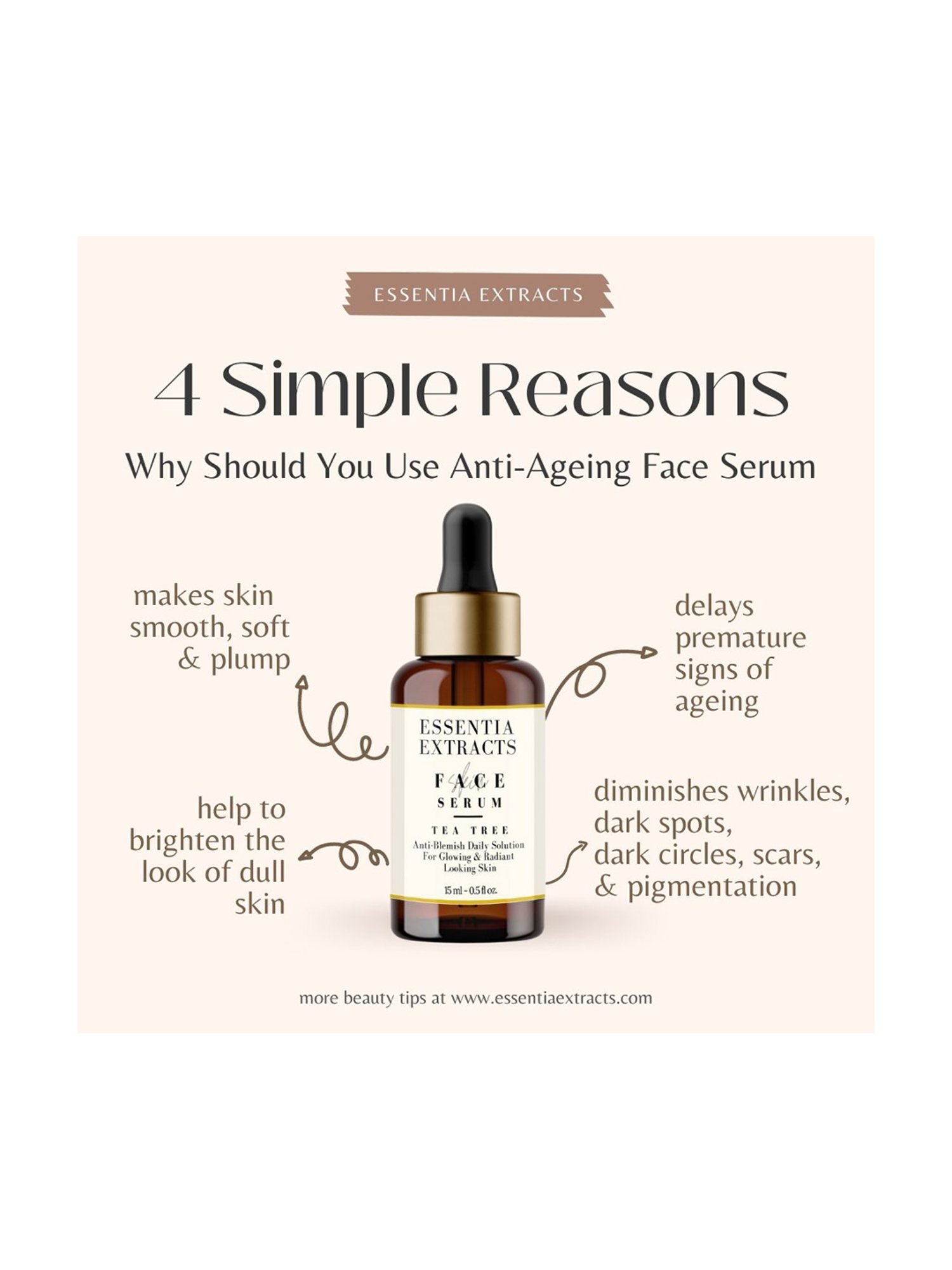 Essentia Extracts Anti-Ageing Face Serum - 15 ml