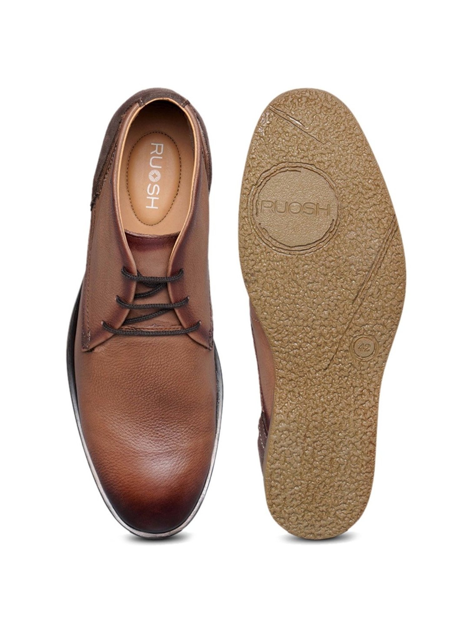 Ruosh Men's Tan Chukka Boots