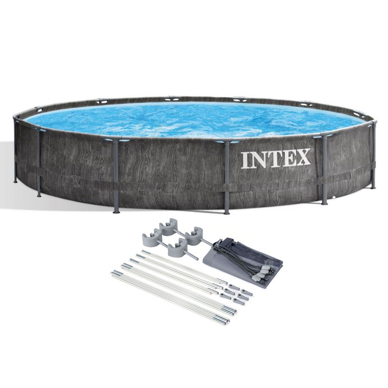 Blue Wave Havana Complete 18' x 52" x 216" Deep Pool Package - Gray