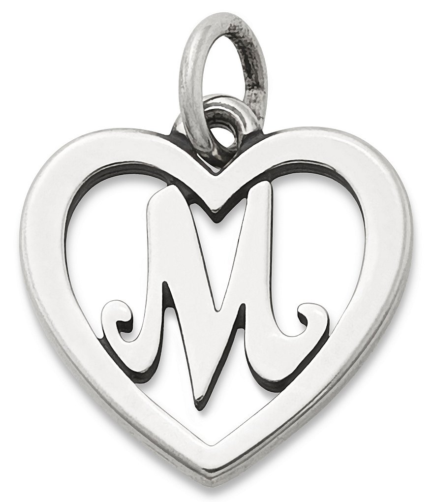 James Avery Heart Initial Charm