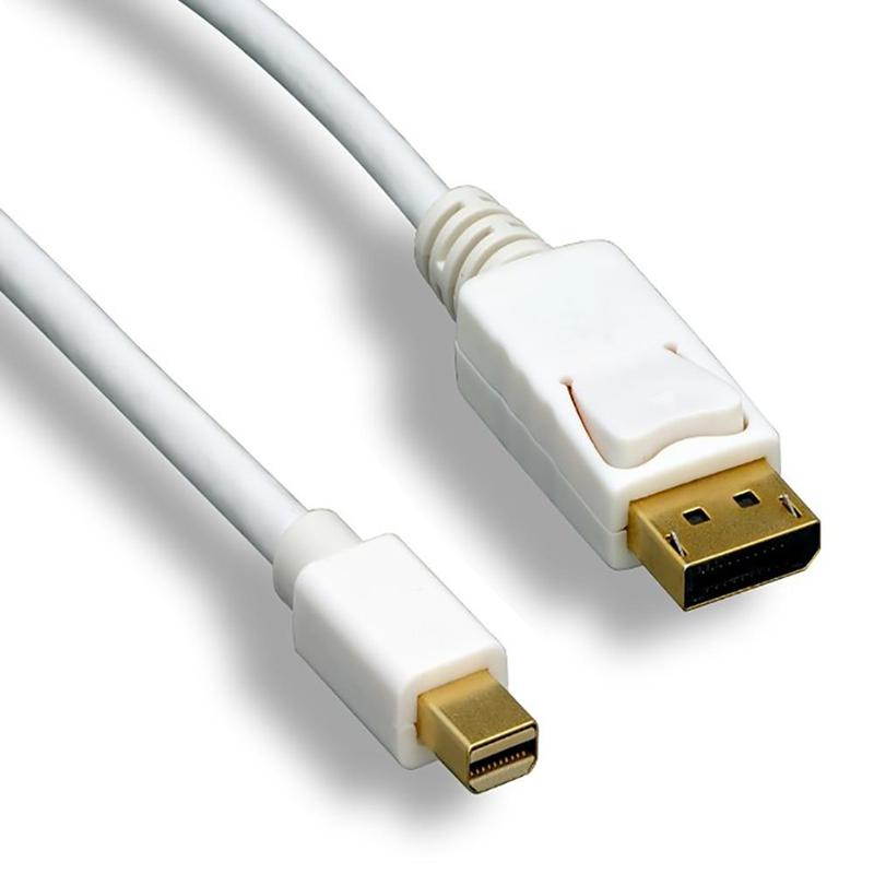 FireFold MDP-15-WHT 15 ft. Mini DisplayPort to DVI adapter Cable M/M 1080p DisplayPort Cable - gold plated plugs  -White (15 Feet, 4.5 Meter)