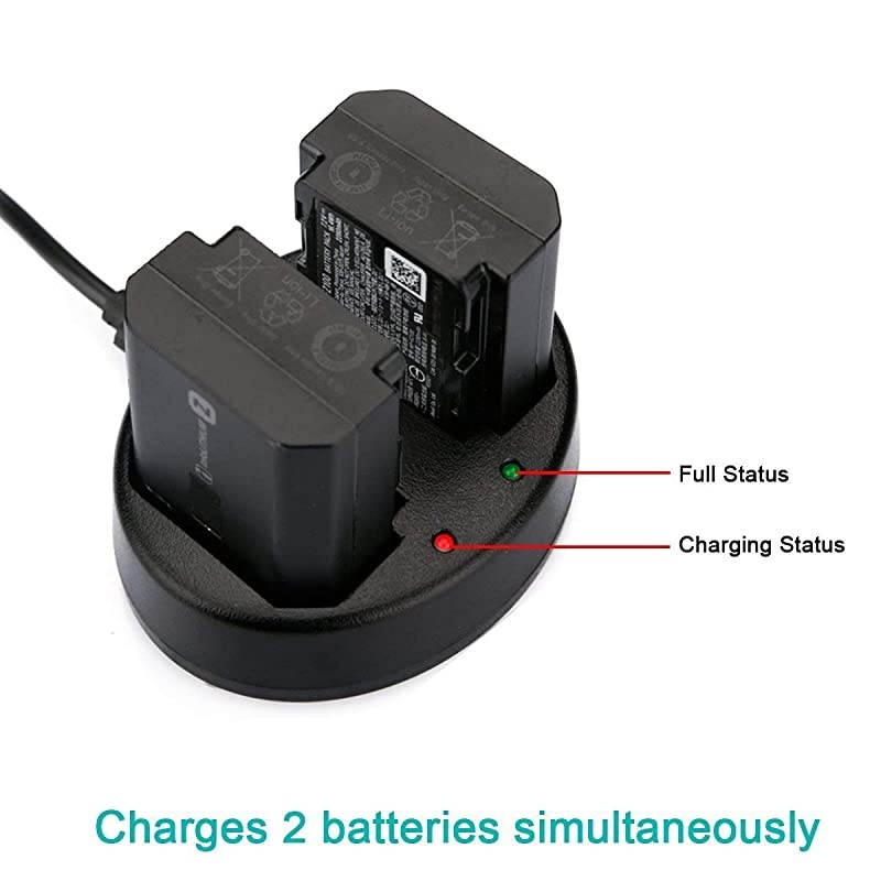 Dual USB Charger for Sony NPFZ100 BCQZ1 and Sony a6600 Alpha 9 Sony A9 Sony Alpha 9R Sony A9R Sony Alpha 9S Sony A7RIII A7R3 Sony a7 III Sony a7R IV Digital Camera