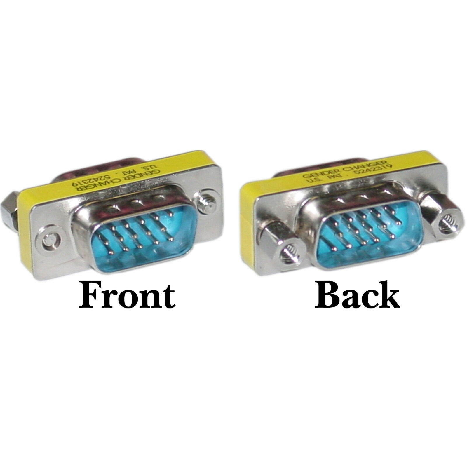 2 Units Lot Sale! DB-15 HD/15 MINI MALE / MALE SVGA VGA CABLE ADAPTER 1080P HD