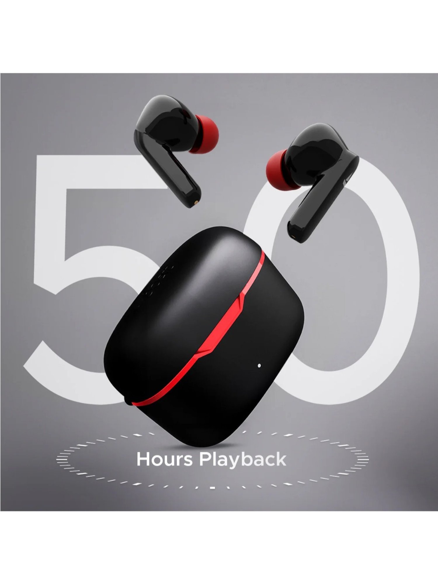 Boat Airdopes Ultra Plus In Ear BT Earbuds with 50hrs Playback Quad mics (Black, True Wireless)