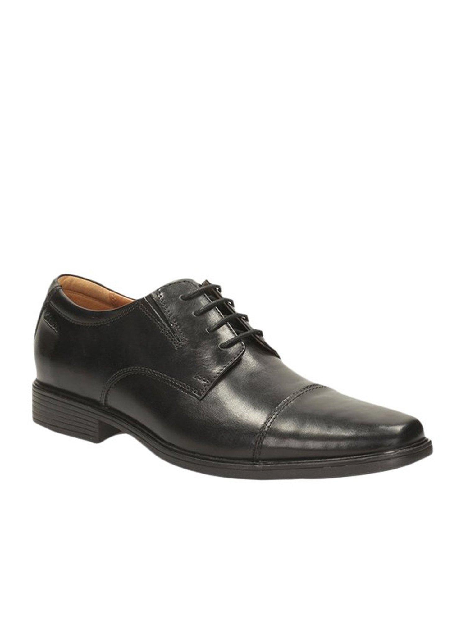 Clarks Men's Tilden Cap Black Derby Shoes