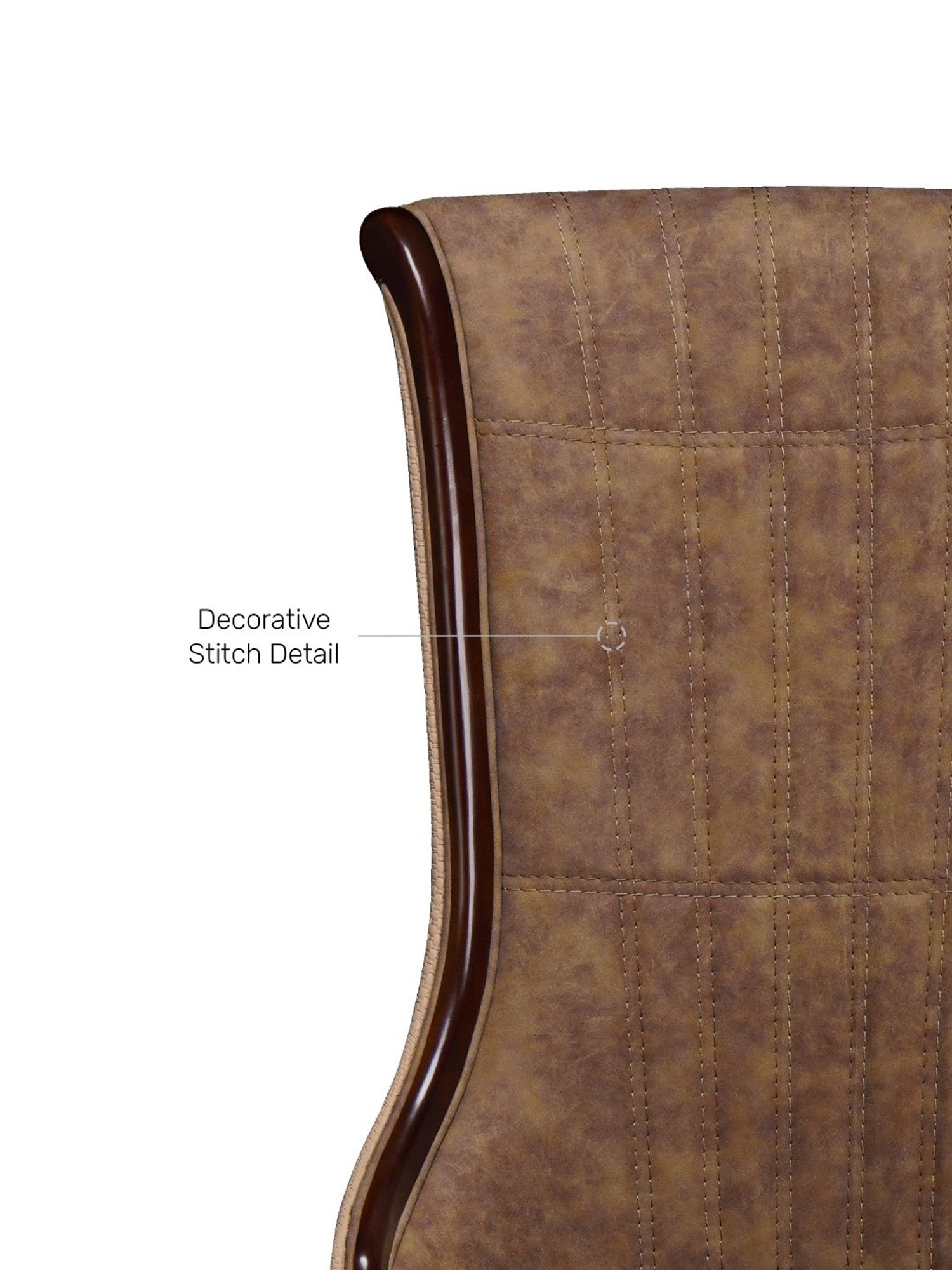 Durian Sabrina Modern Brown & Beige Premium Leatherette Dining Chair