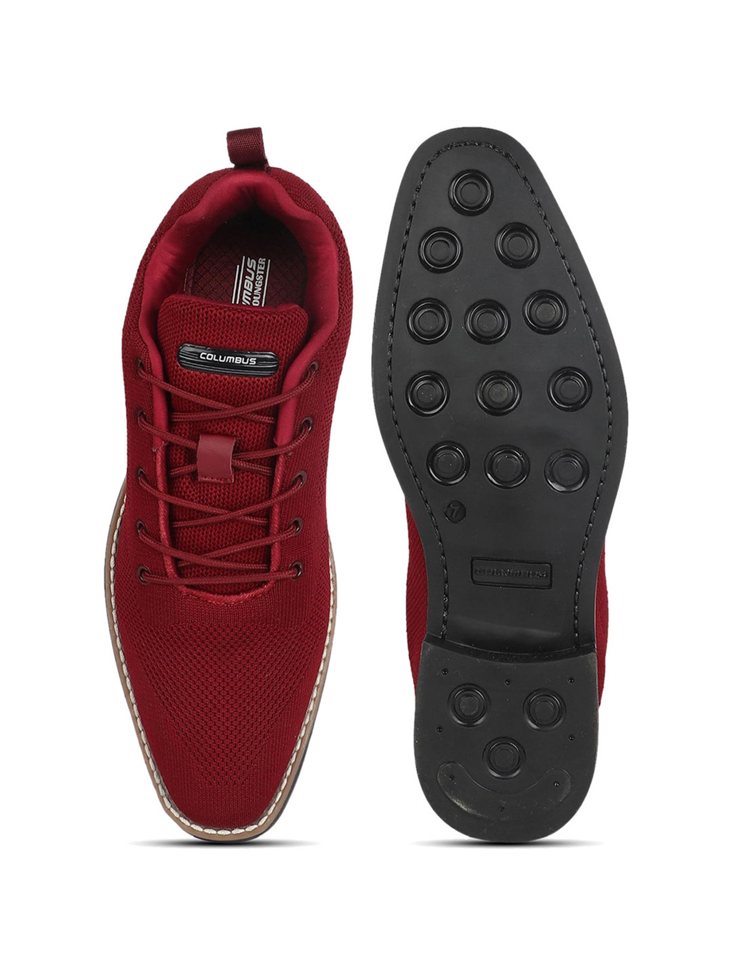 Columbus Men's Wine Oxford Shoes