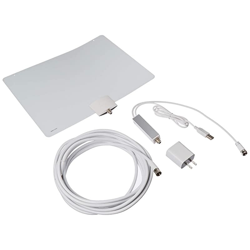 Leaf 50 Indoor Hdtv Antenna Amplified 60 Mile Range Original PaperThin Reversible Paintable 4KReady 16 Foot Detachable Cable Premium Materials for Performance Usa Made MH110599