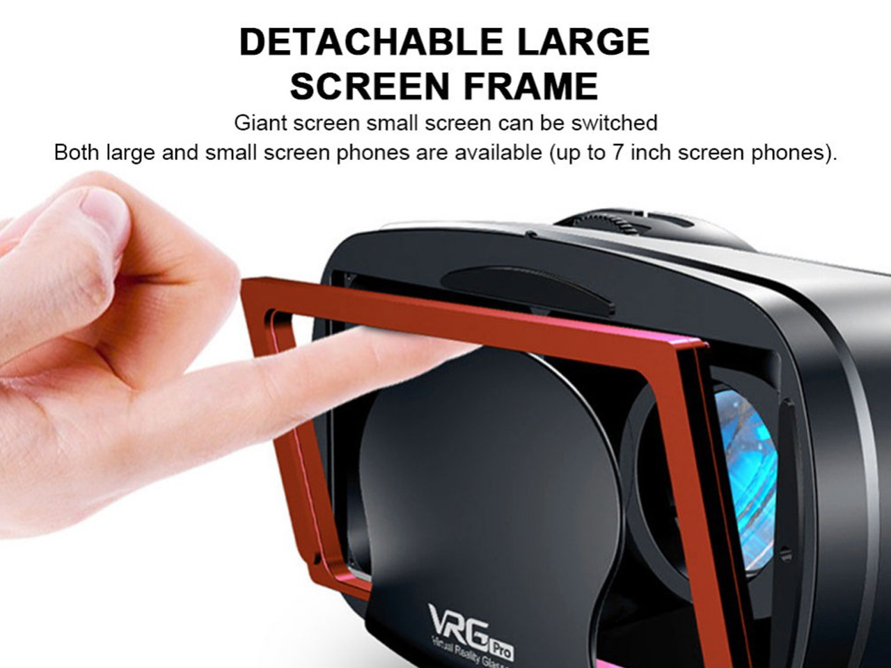3D VR Headset Smart Glasses Helmet for Smartphones Cell Phone Mobile 7 Inches Lenses Binoculars with Controllers Virtual Reality Full Screen Visual Wide-Angle VR Glasses