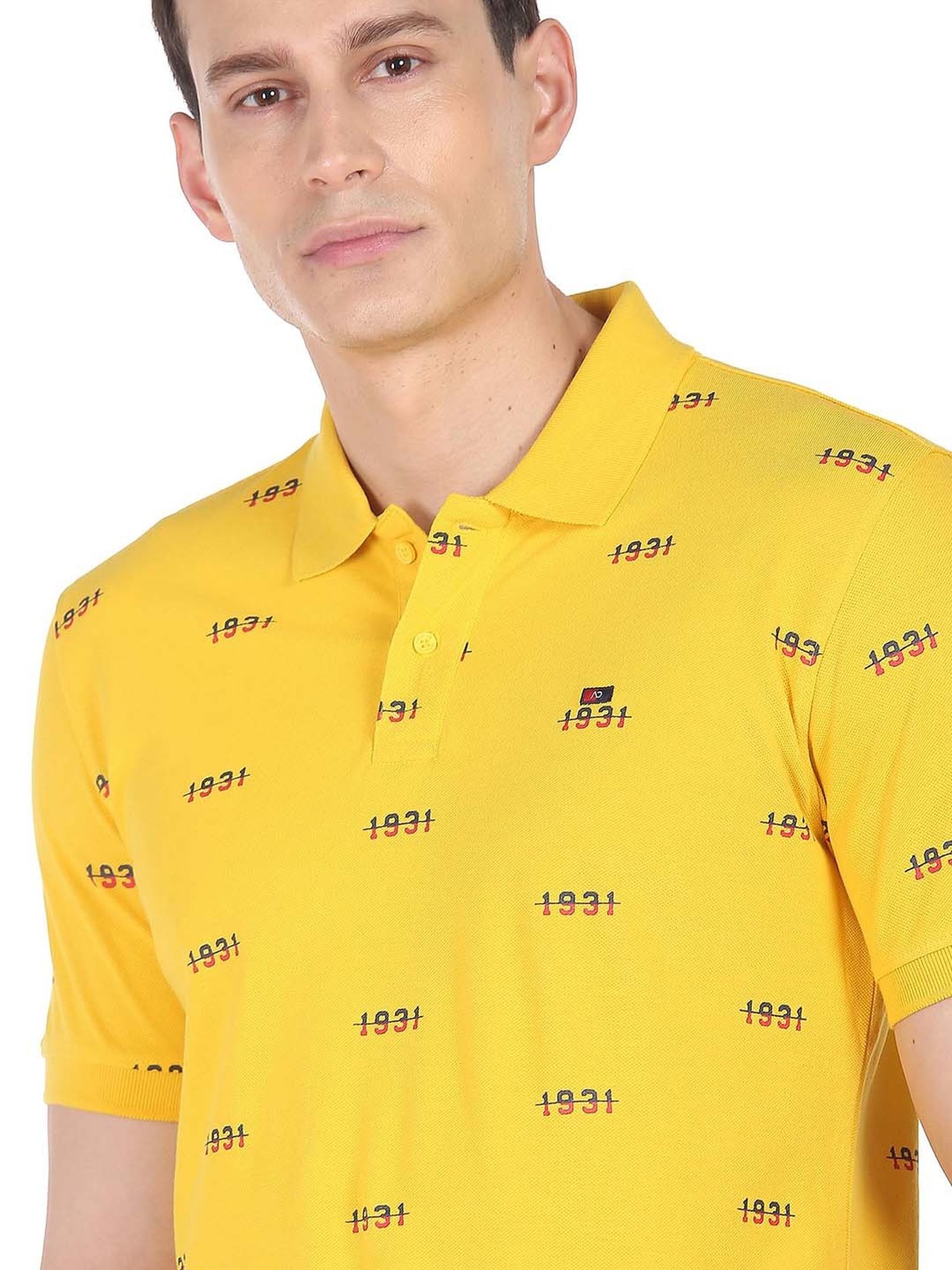 AD by Arvind Yellow Polo T-Shirt