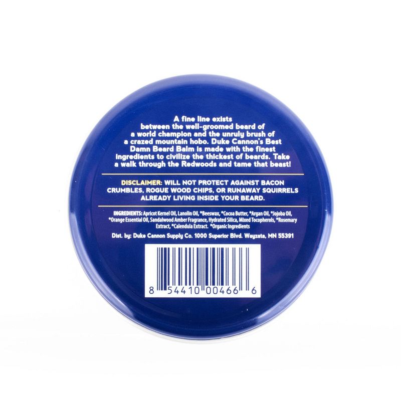 Duke Cannon Best Redwood Damn Beard Balm - 1.6oz