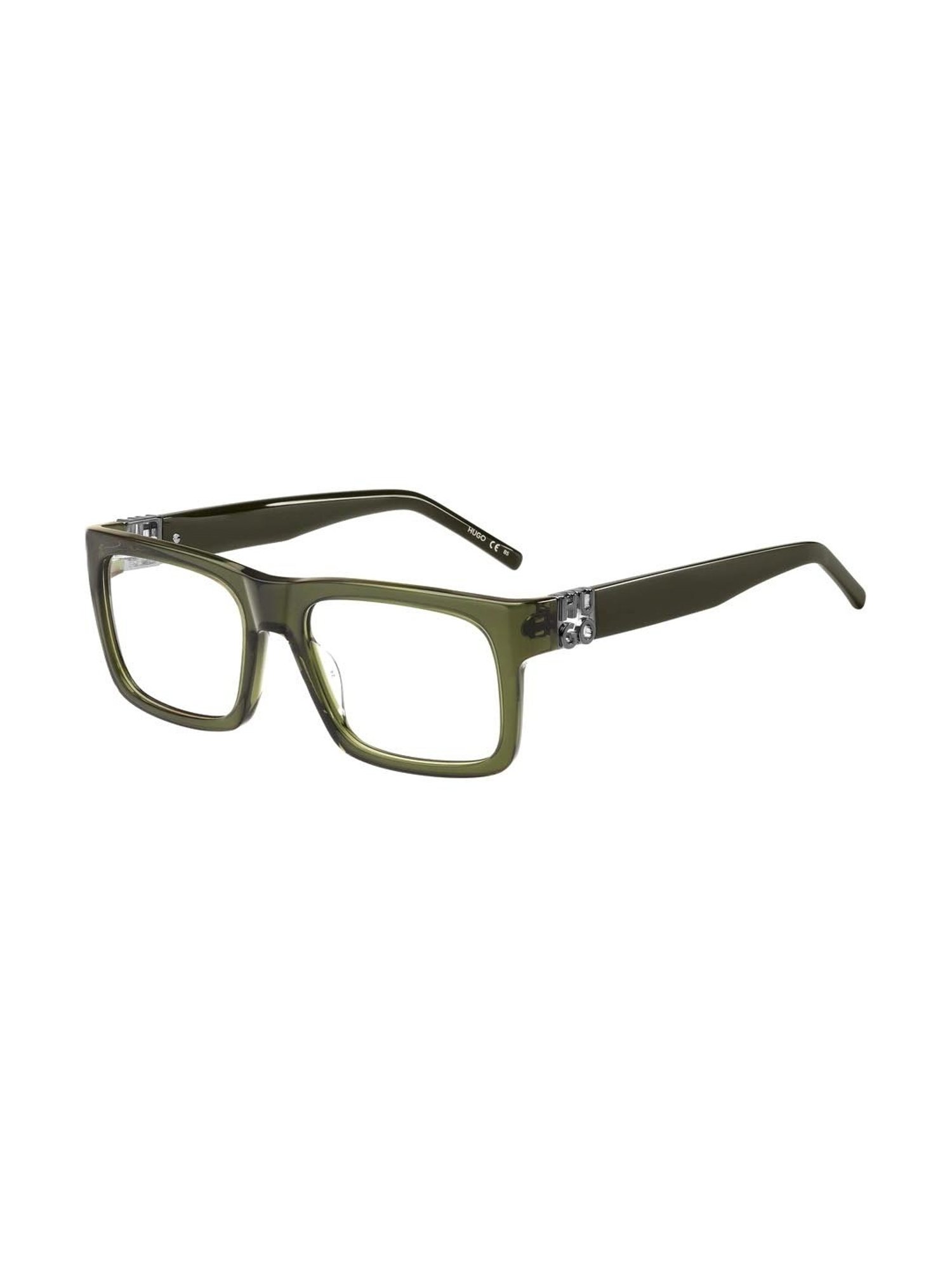 HUGO Green Rectangular Eye Frames for Men