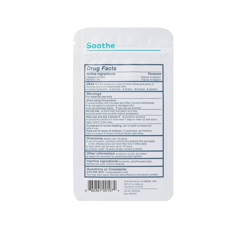 The Good Patch Plant Based Soothe Patch - 4ct