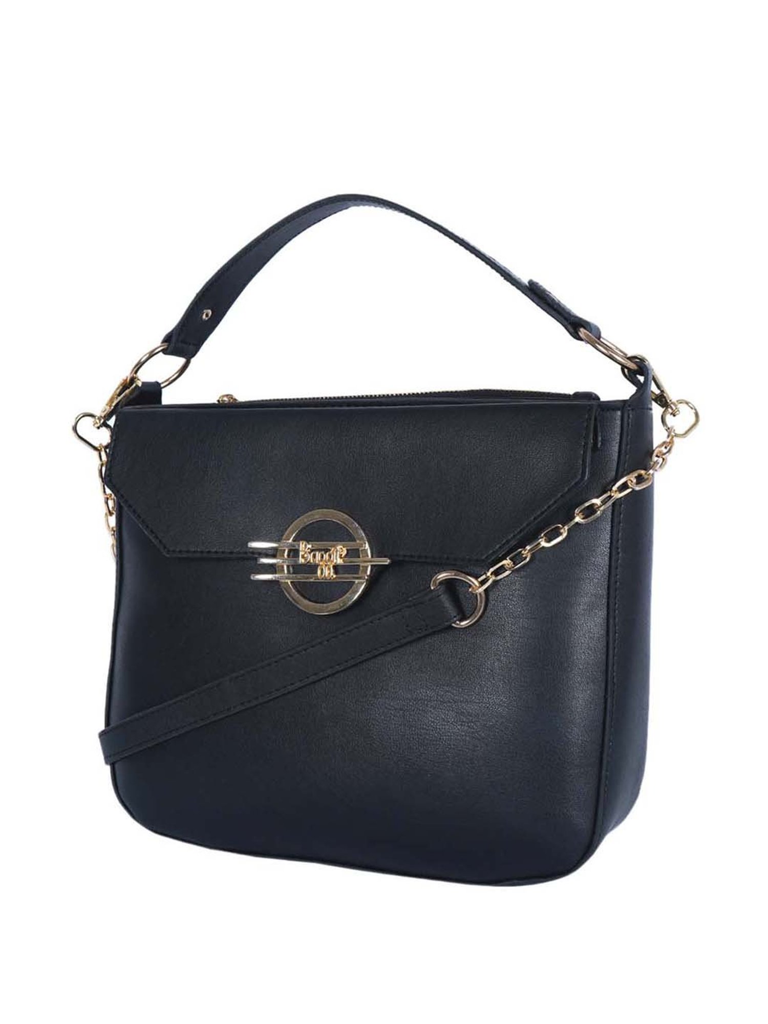 Baggit Black Solid Small Satchel Handbag