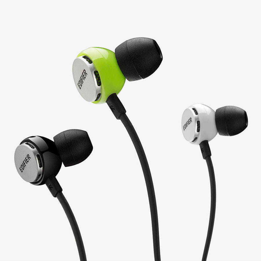 Edifier P293 Earbud Earphone IEM In Ear Monitor Headphone Cellphone Headset with Mic and Remote - Green