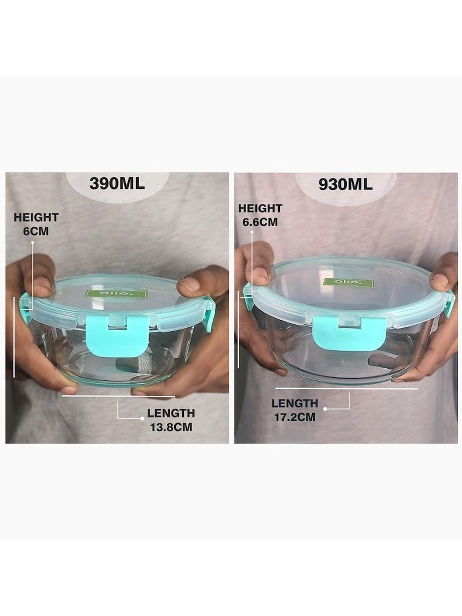 Borosilicate Glass Containers with Lids Microwave Safe Container for Glass Food Storage Containers