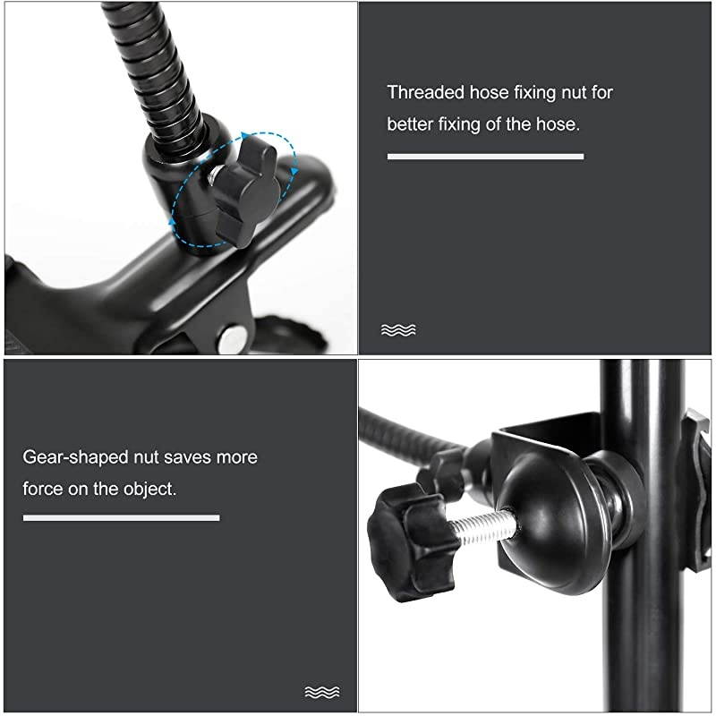 Studio Light Stand Background Holder U+CType Heavy Duty Clamp Clip with Flexible Long Arms Gooseneck Camera Studio Accessories Reflector Camera Studio Set