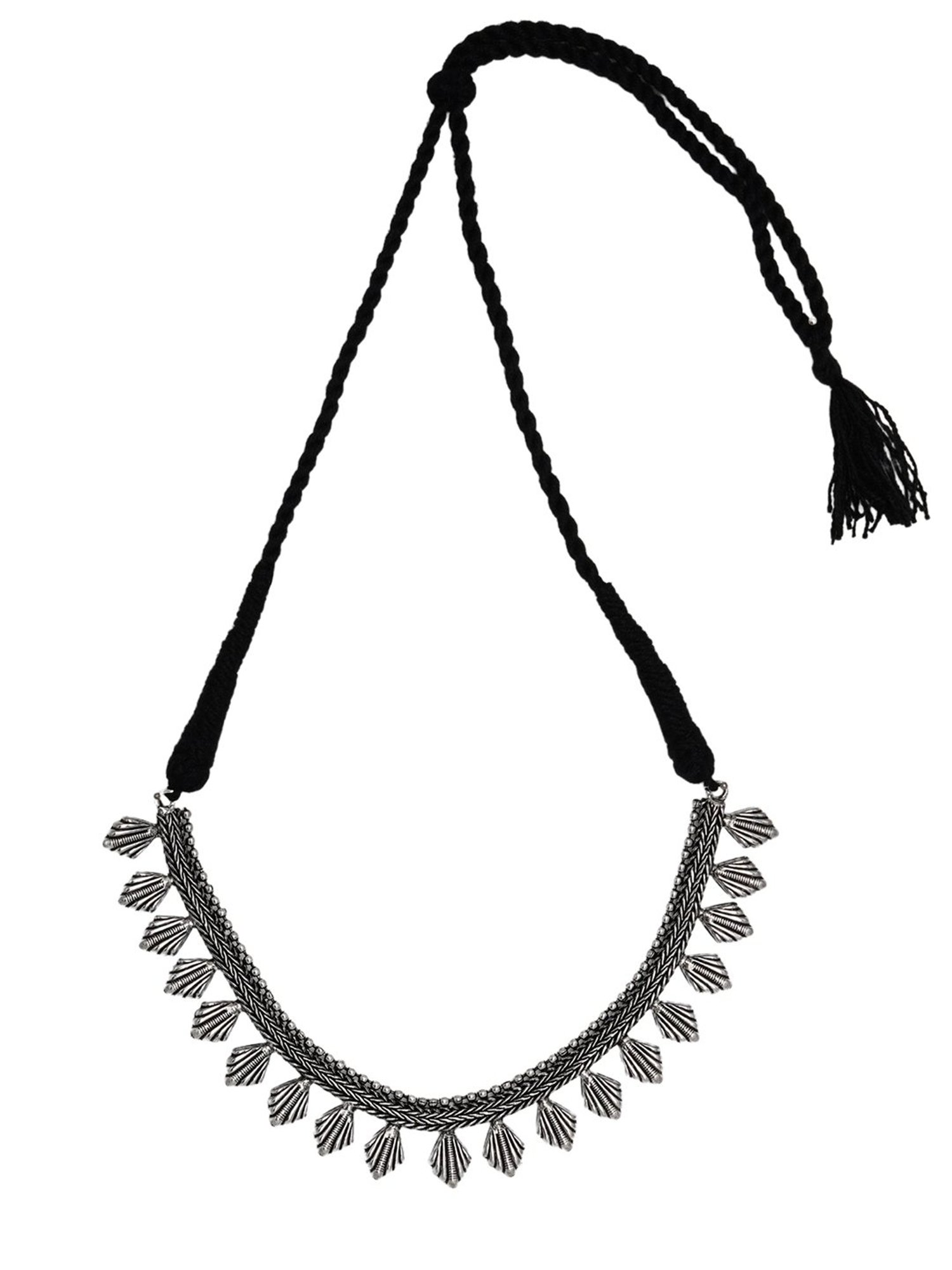 Bold By Priyaasi Men's Stylish Silver-Plated Dumbbell Pendant on a Trendy Chain