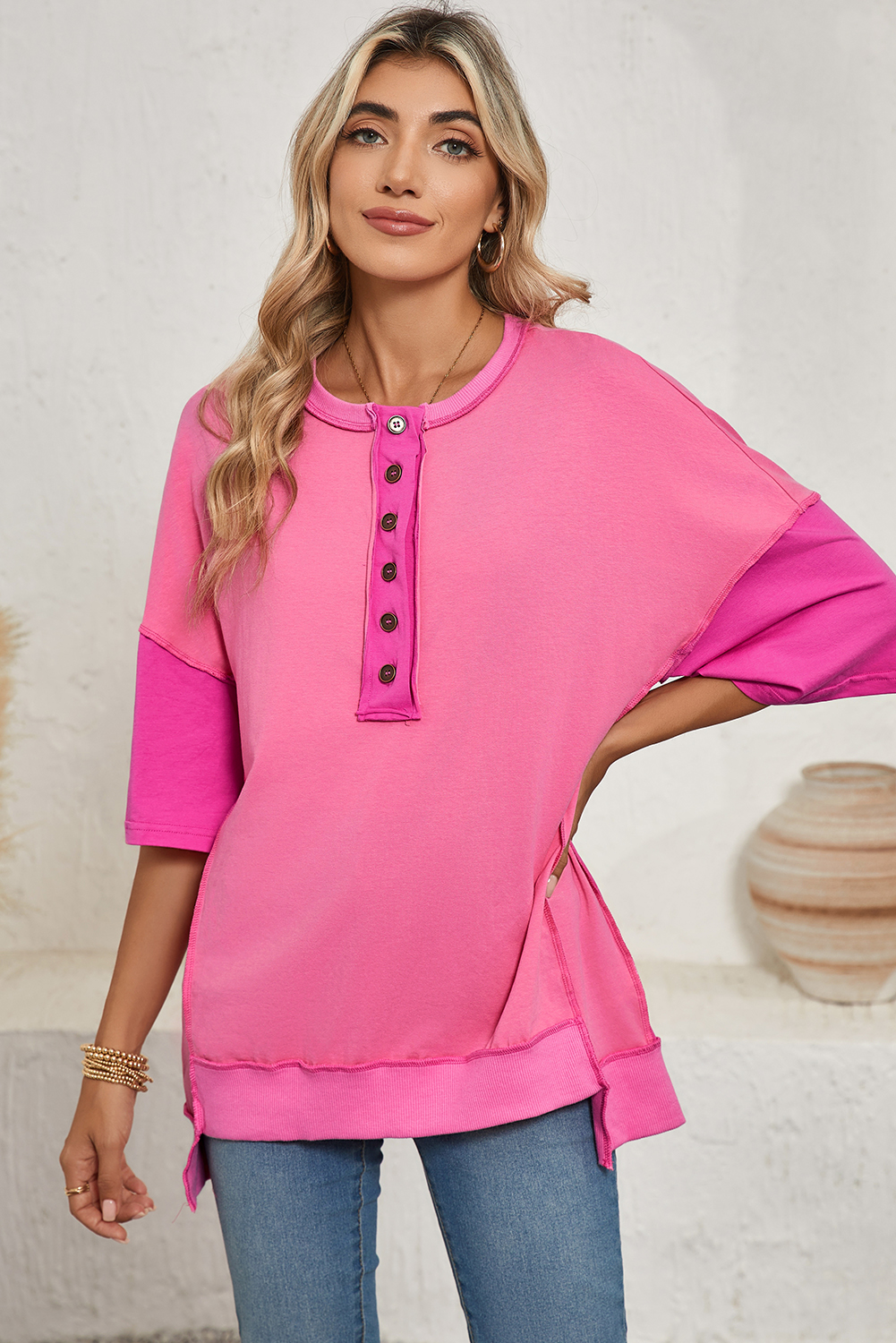 White Tie-dye Print Oversized Boyfriend T Shirt