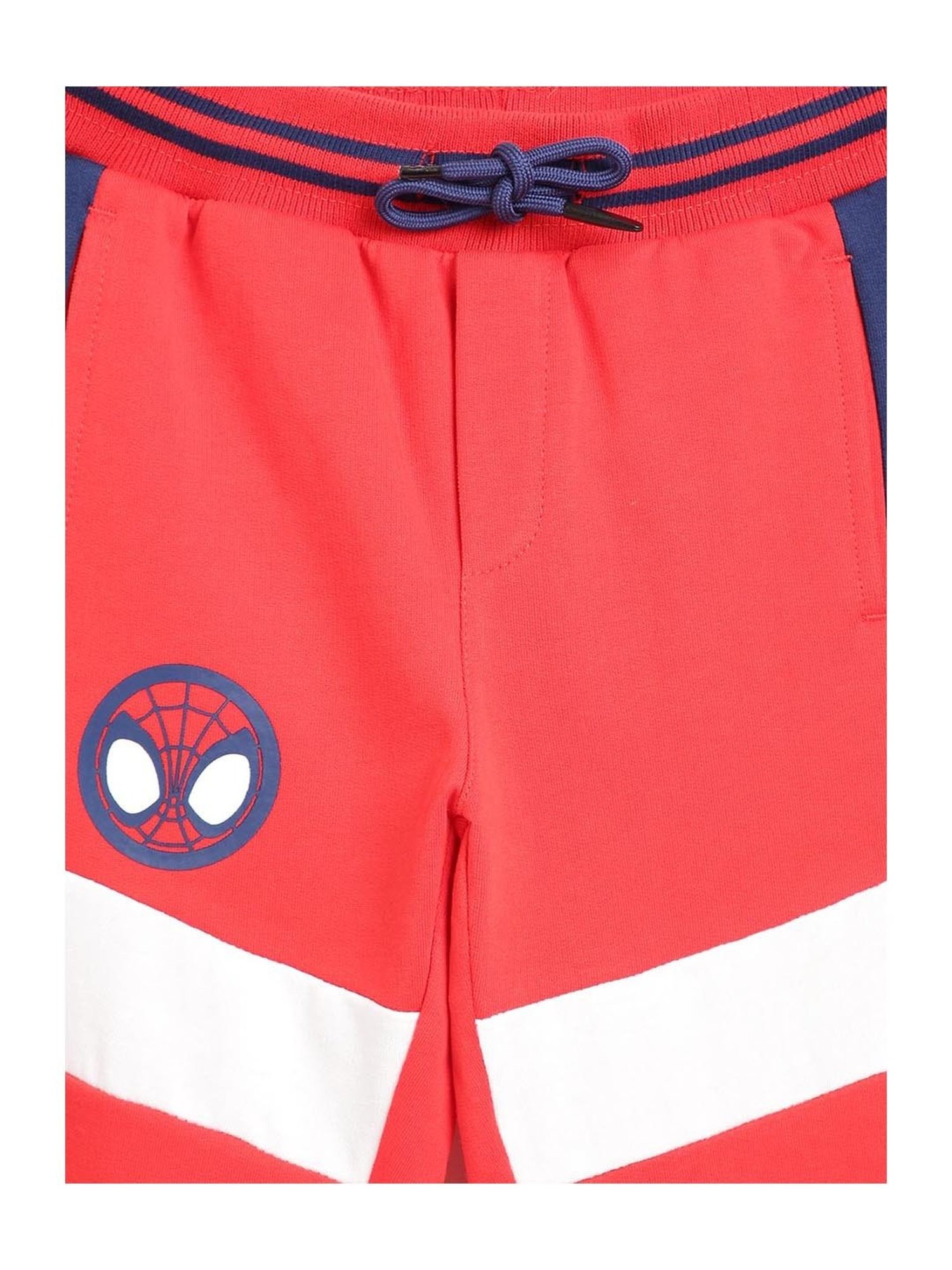 Blue Giraffe Boys Red Printed Joggers