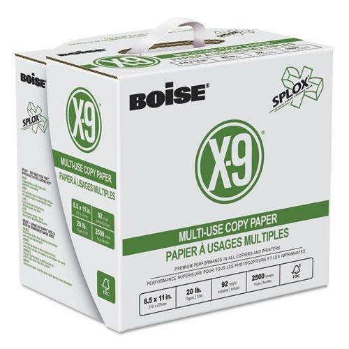 X-9 SPLOX Multi-Use Paper , 92 Bright, 20lb, 8 1/2 x 11, White, 2500/CT