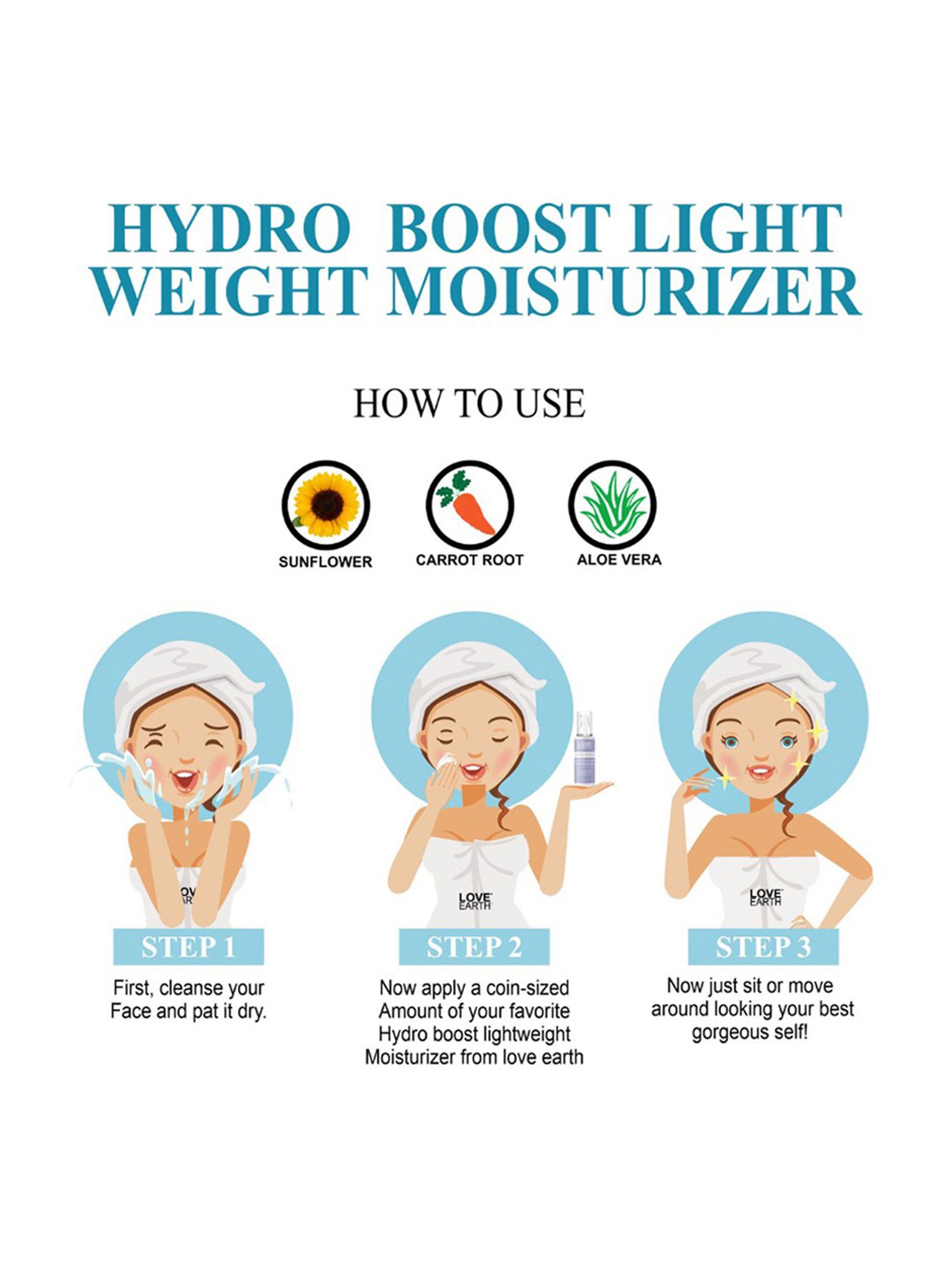 Love Earth Hydro Boost Lightweight Moisturiser - 50 gm