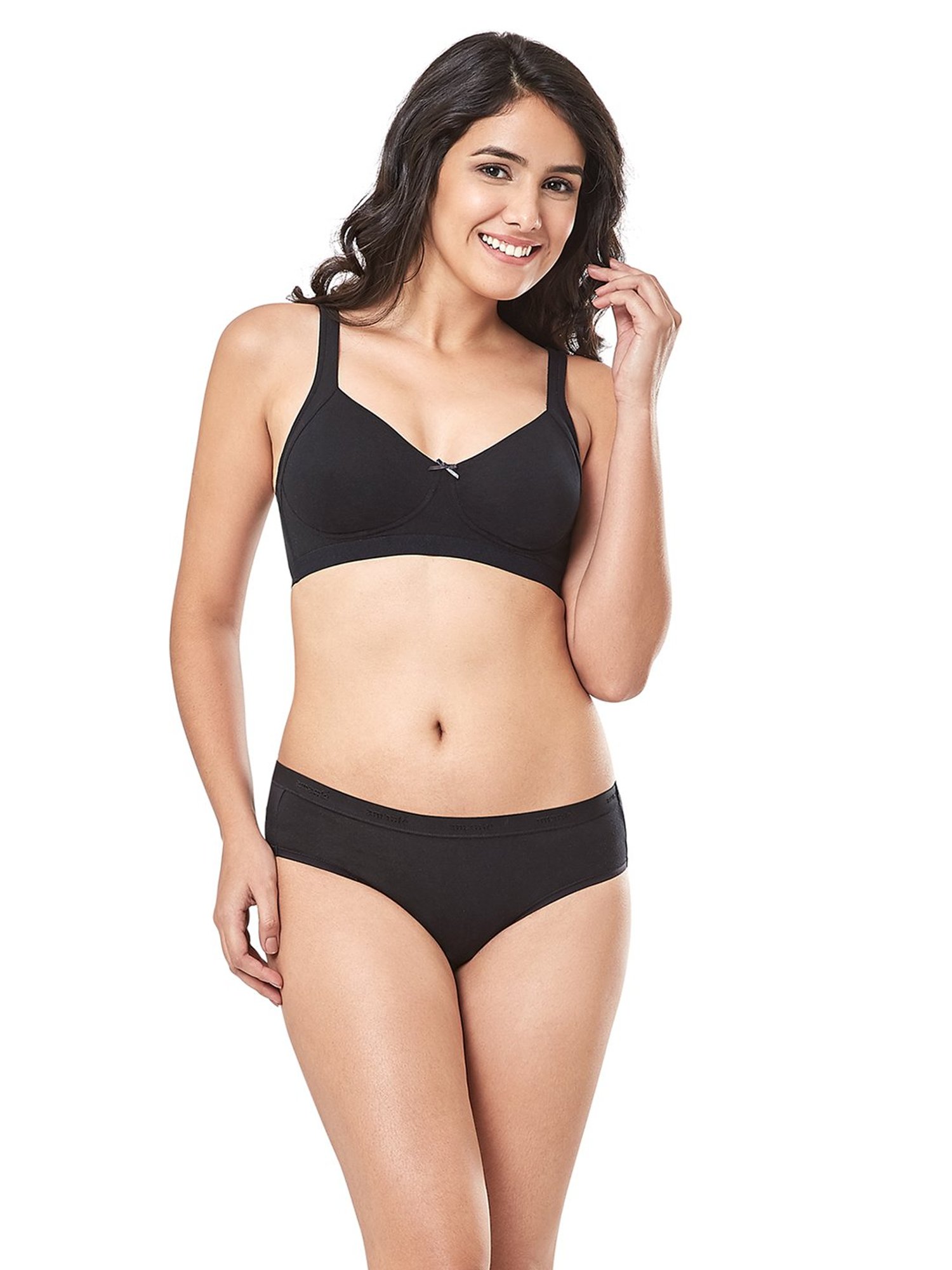 Every De by Amante Black Non Padded Non Wired Full Coverage Bra