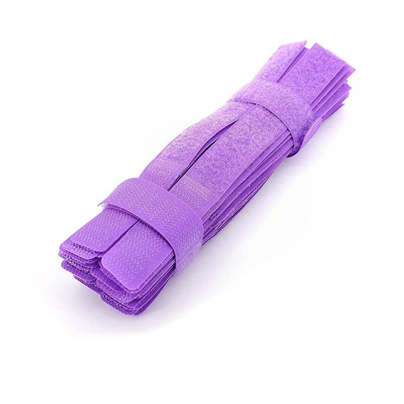 50pcs Cable Ties Reusable Fastening Wire Organizer Cord Rope Holder 7 Inch Purple