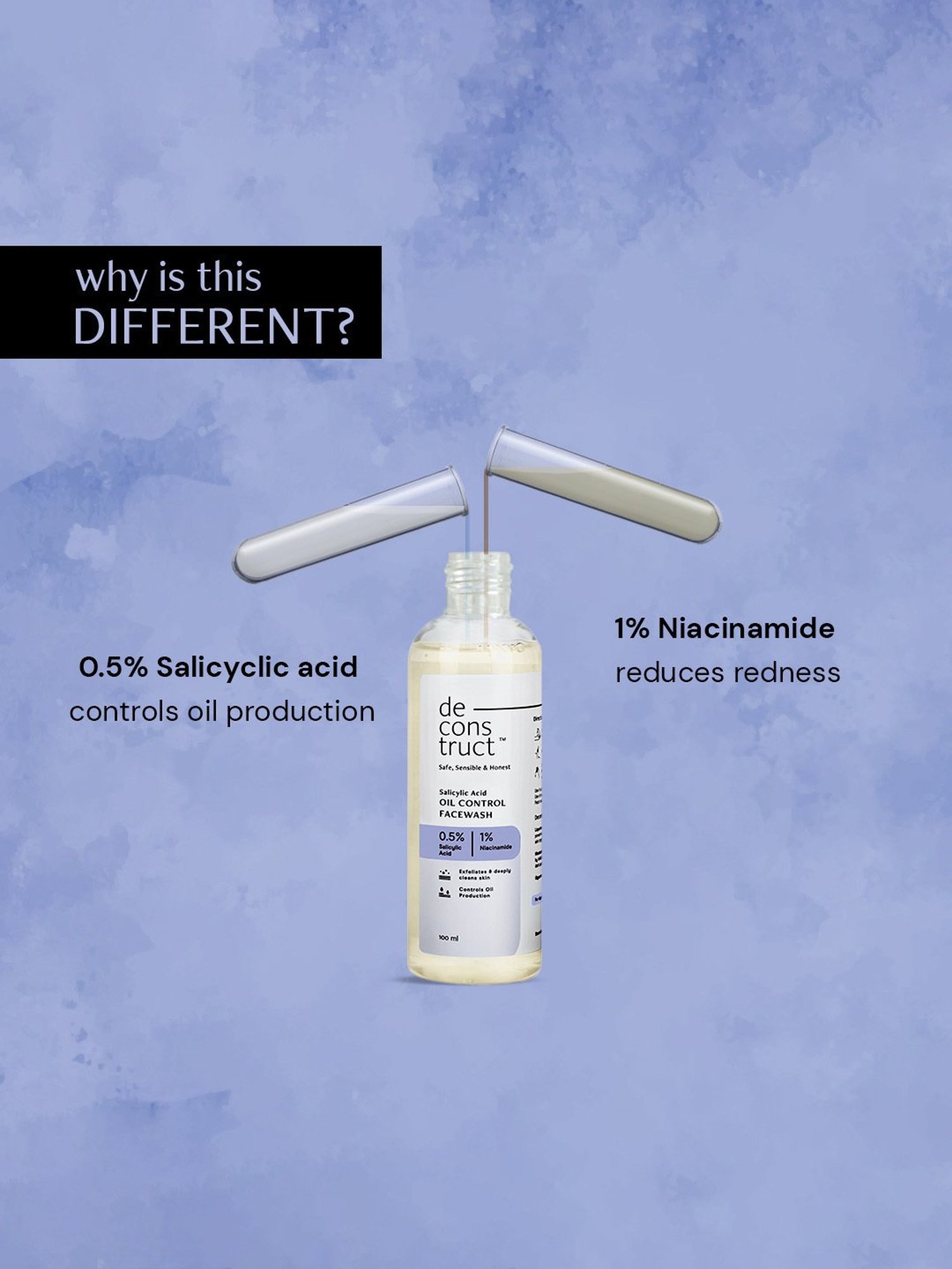 Deconstruct Salicylic Acid Oil Control Face Wash - 100 ml