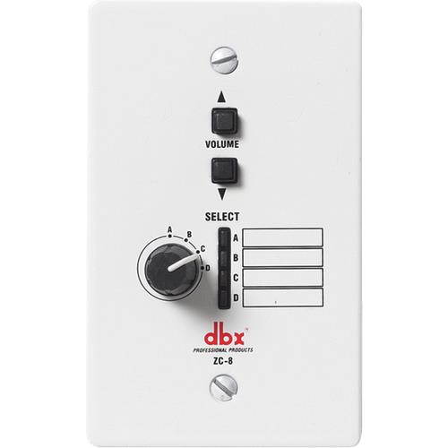 DBX ZC-8 Remote Wall-Plate Mounting Volume and Source Controller for dbx ZonePro
