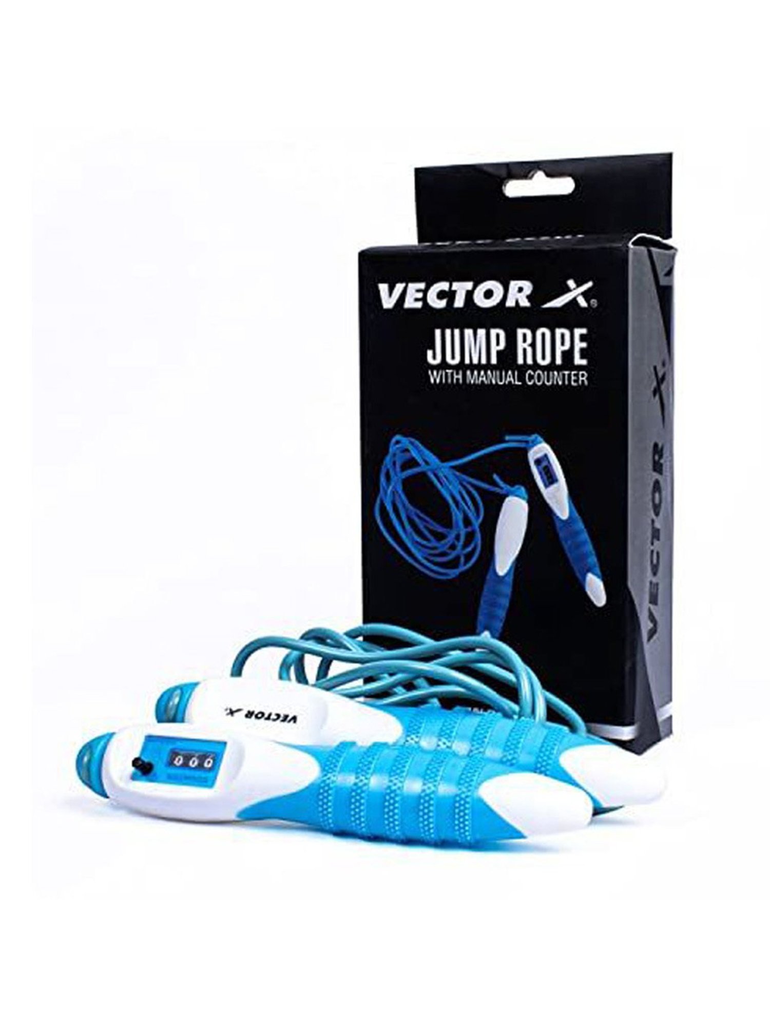 Vector X VX-720 Counter Skipping Rope (Blue) Size - 280cm