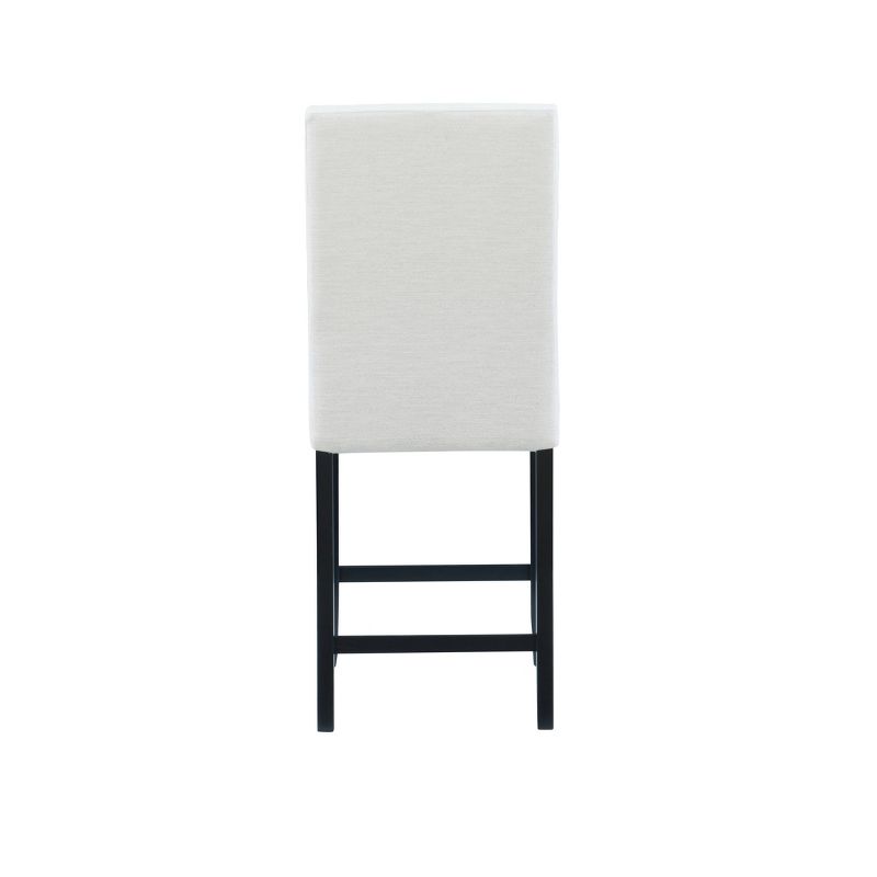 24" Stewart Upholstered Counter Height Barstool - Glitz White - Linon