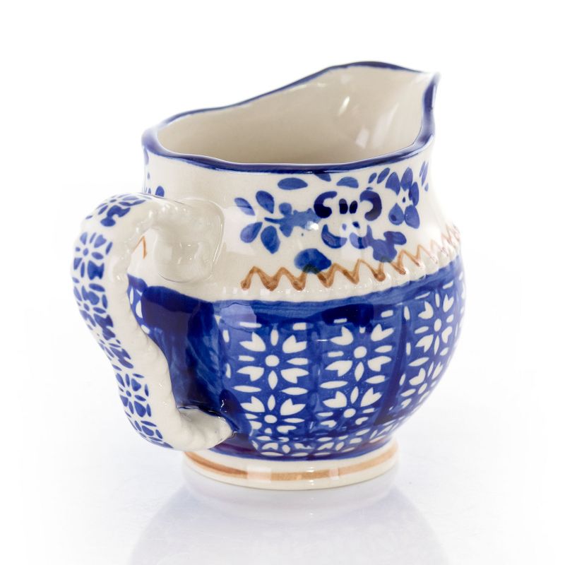 Meritage Botany 5.5 Inch 10 Ounce Stoneware Creamer in Deep Blue