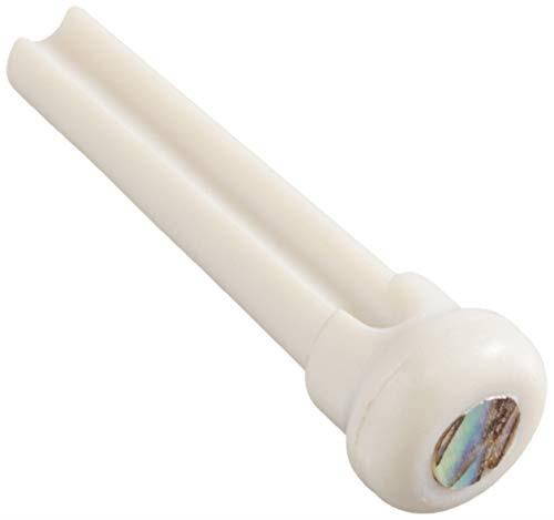 graphtech pp100000 tusq presentation style bridge pin with paua shell inlay, white