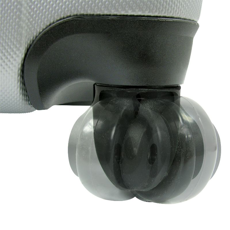 Traveler's Choice Rome 3pc Hardside Spinner/Rolling Luggage Set - Silver