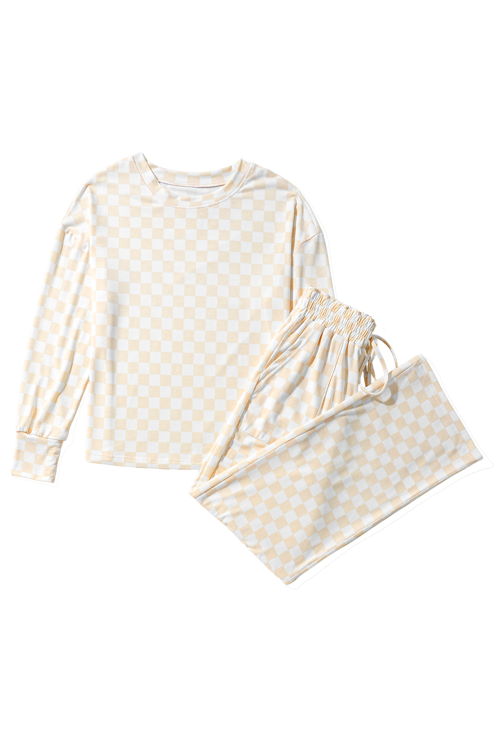 White Christmas Pullover and Drawstring Pants Pajama Set