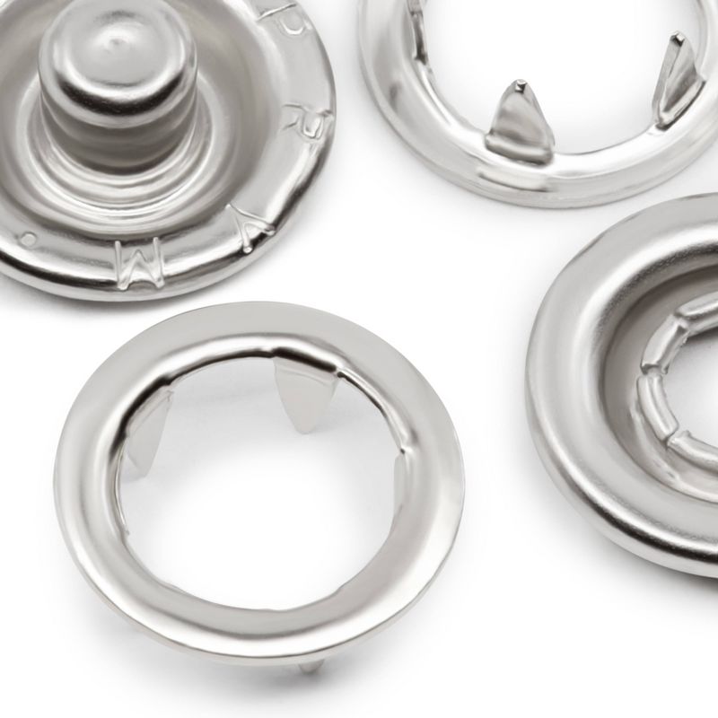 Dritz 60ct Size 16 Snaps Open Ring Tools Nickel