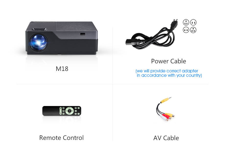 AUN M18 UP 1080 HD Projector Android 8.0 6500Lumens