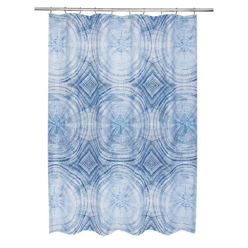Tree Rings Shower Curtain Blue - Moda at Home