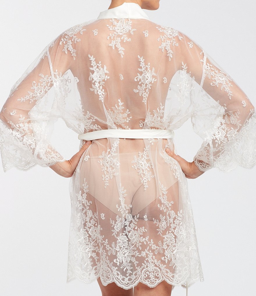 Little Giraffe Luxe Satin Snow Leopard Wrap Robe