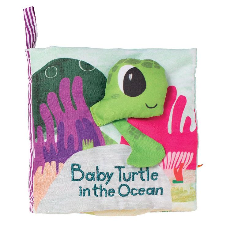 Manhattan Toy What's Outside? Sea-Themed Soft Baby Activity Book with Baby Rattle