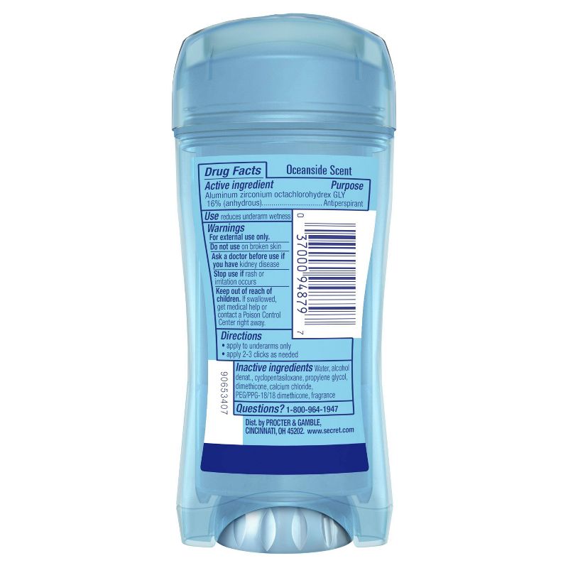 Secret Fresh Antiperspirant & Deodorant Clear Gel Chill Ocean - 2.6oz