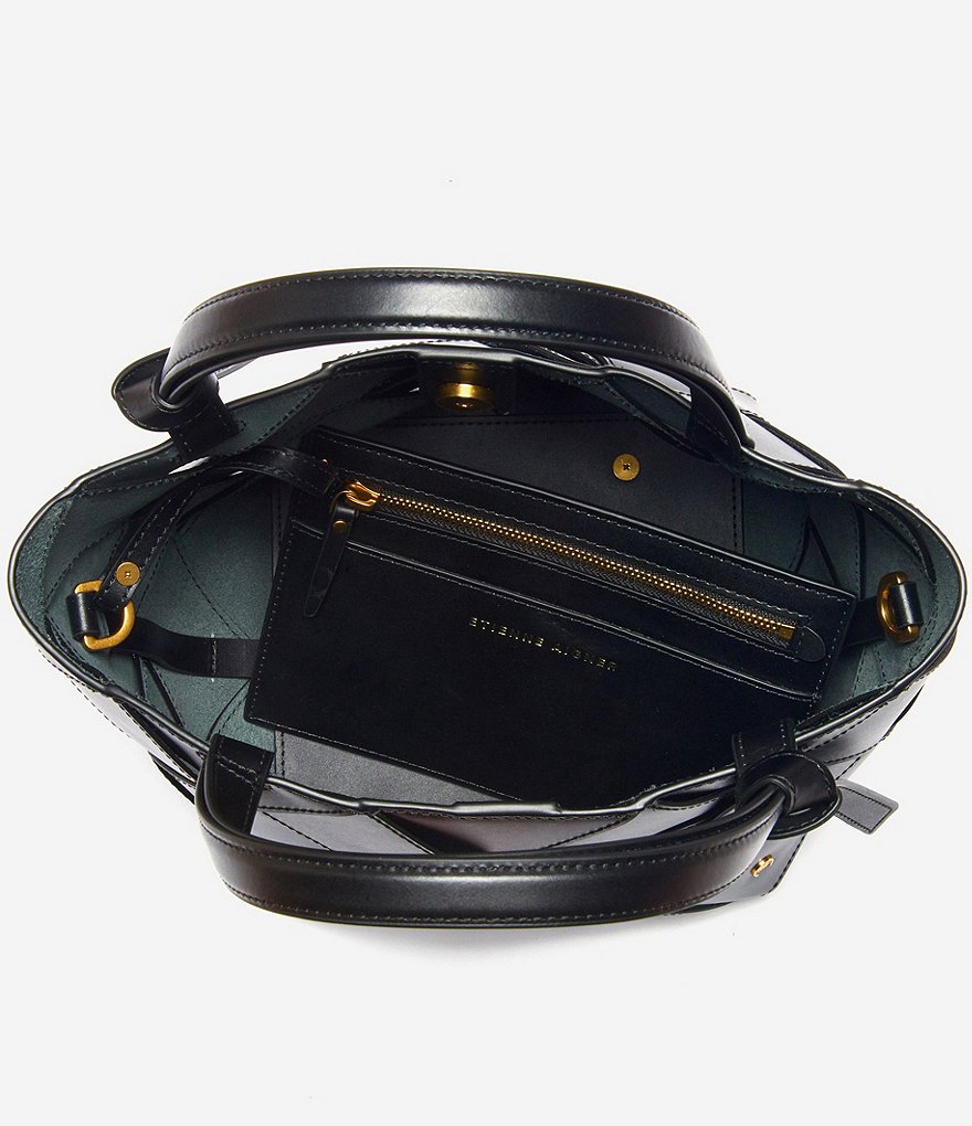 Etienne Aigner Ella Leather Woven Satchel Bag