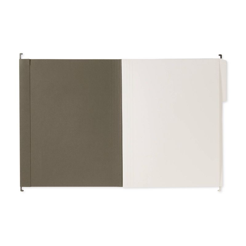 6ct Hanging Files with Tab Set Letter Size Charcoal - Good Office Day